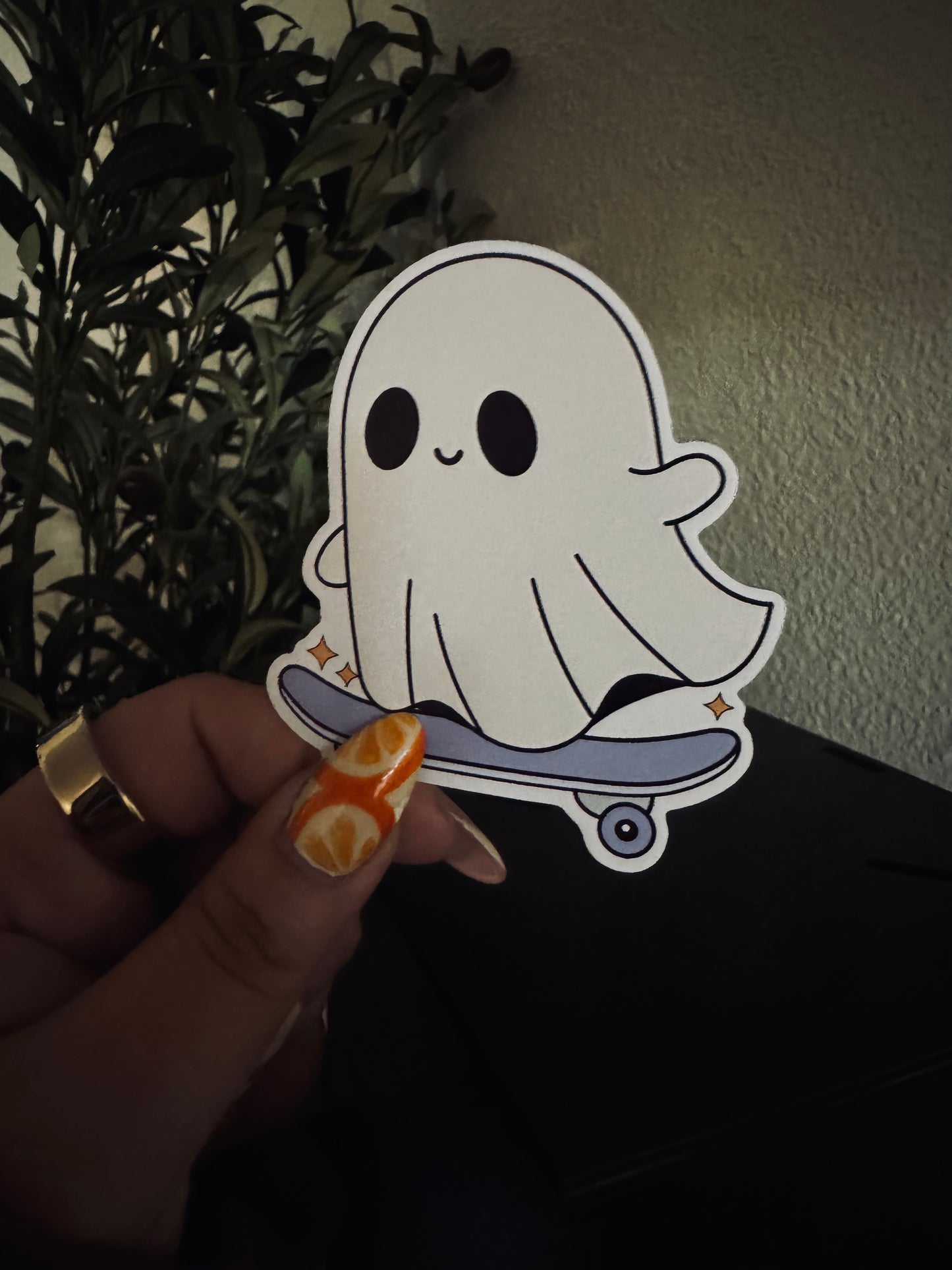 ghost skatin’ sticker