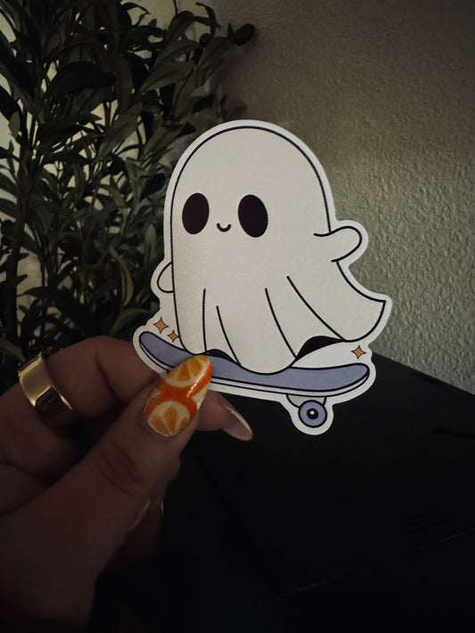 ghost skatin’ sticker