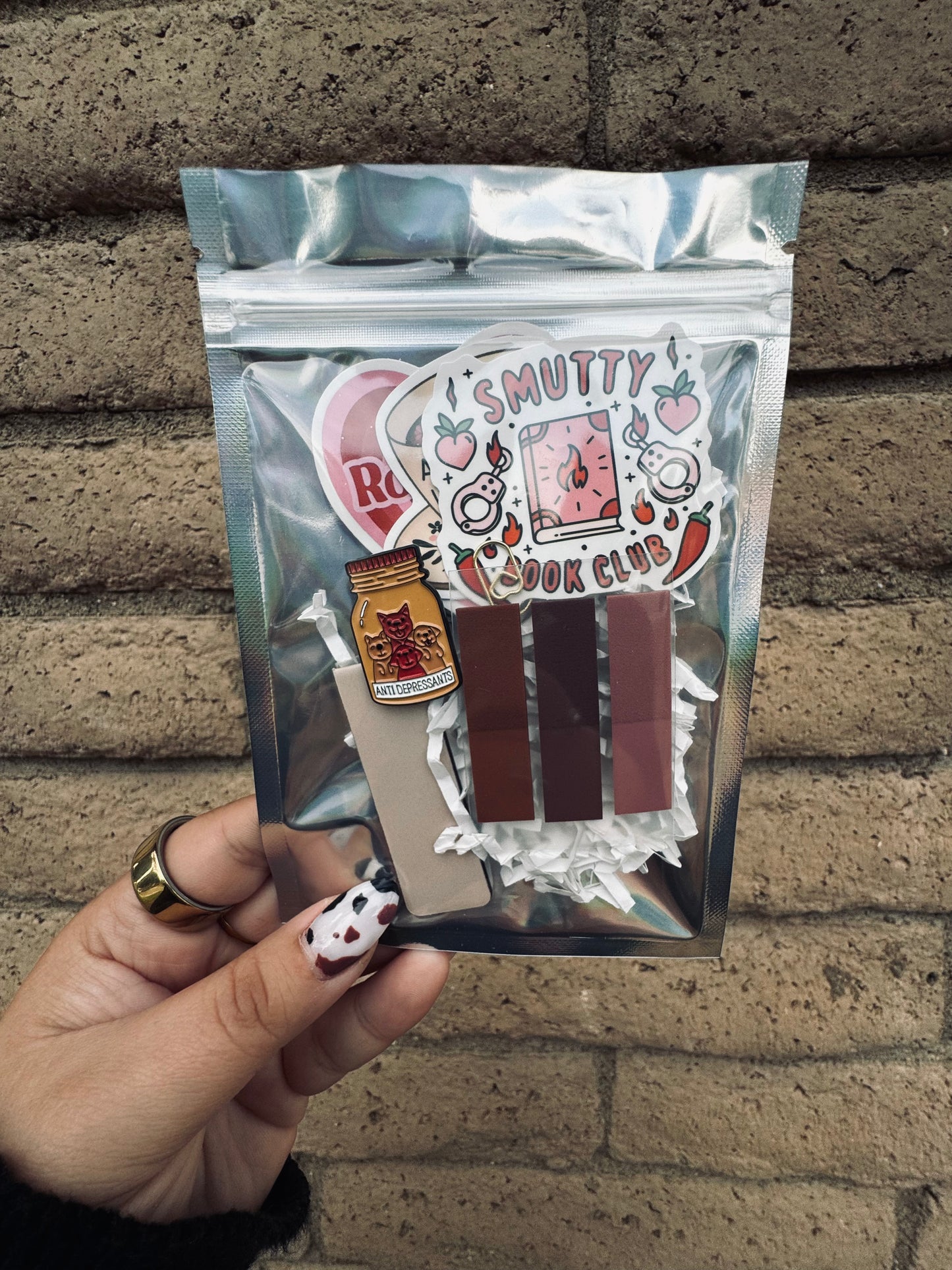 surprise bookish goodies! (with a pin)
